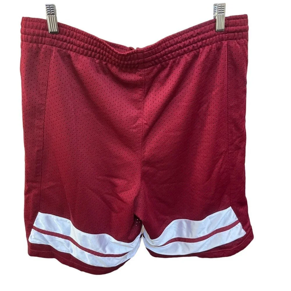 VINTAGE‎ Nike Shorts Mens L Red Athletic Running Pants Y2K Swoosh - Picture 4 of 9